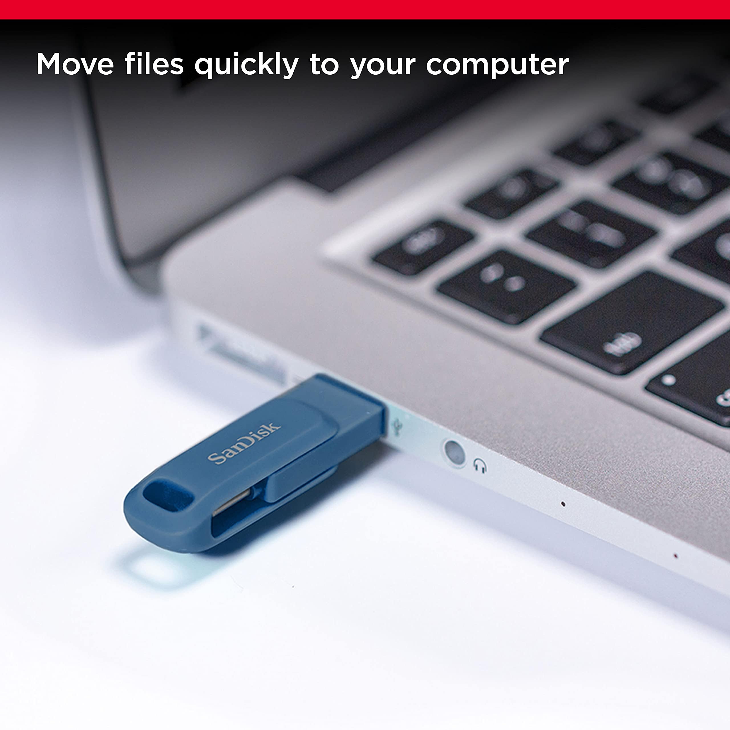 SanDisk 512GB Ultra Drive Dual Go USB Type-C Flash Drive, Blue - SDDDC3-512G-G46NB