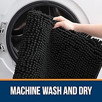 Vista 5 de OLANLY Alfombras de baño 36x24, alfombras de baño de felpilla extra suave y absorbente, con respaldo de goma de secado rápido, alfombras de baño