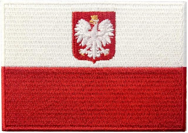 Poland Flag Patch Embroidered Swallow Bird Applique Polish Iron On Sew On Polska National Emblem