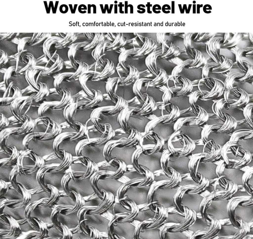 耐切創手袋 金属鋼線手袋カット耐性手袋、屋外ガーデニング肉屋、7サイズのための安全作業用手袋 (Size : 2pcs/xxxl)