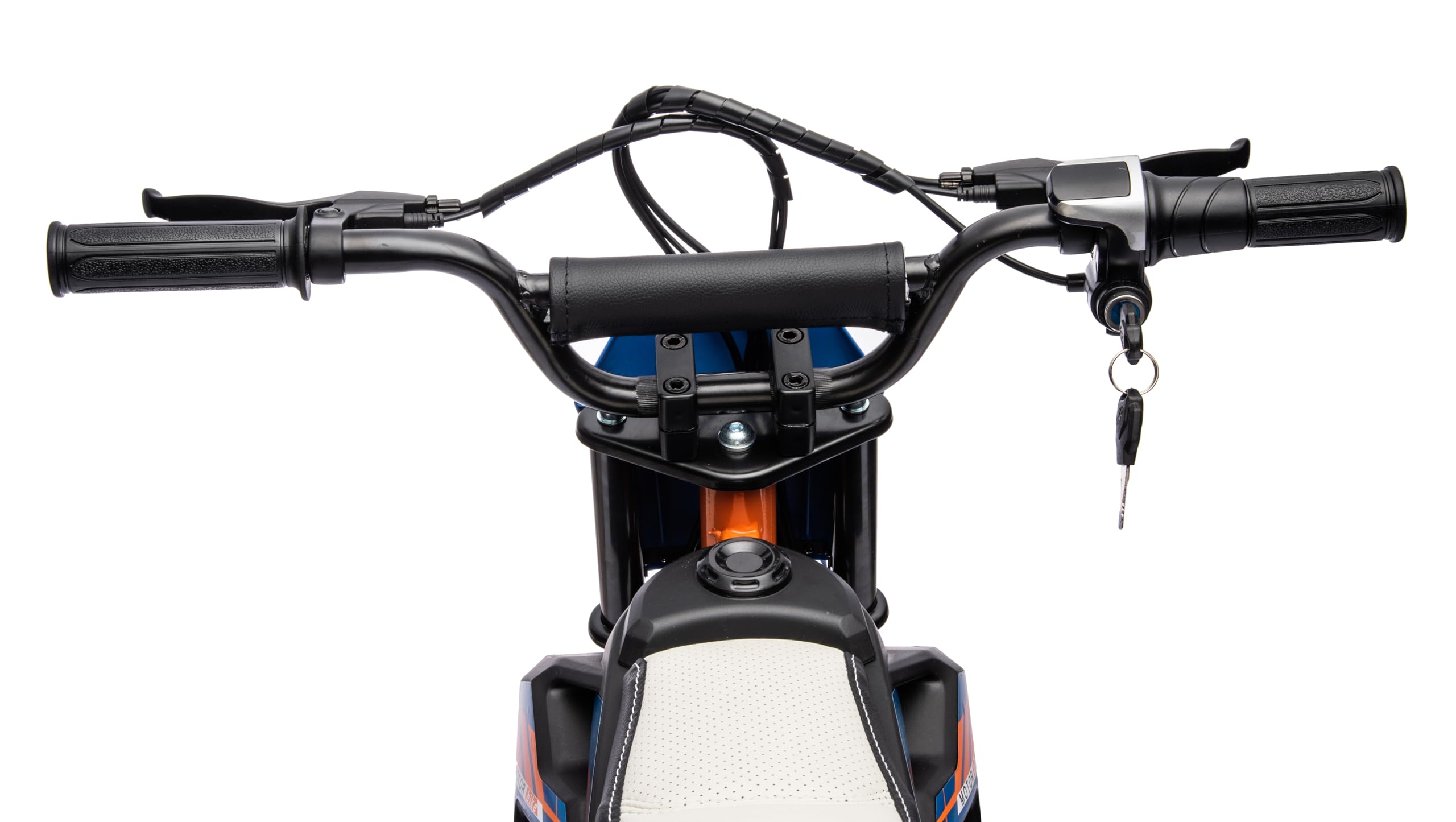 Moto Elettrica per Bambini 24V 250W Motocicletta Elettrica Ruote Gonfiabili Freno a Disco 22 km/h Blu