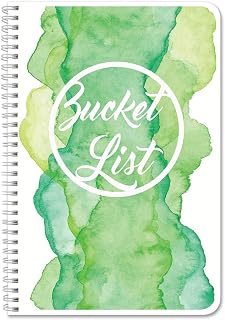 BookFactory Bucket List Journal/Bucket List Diary/Log Book 206 Pages 6'' x 9'' Wire-O (Made in USA)