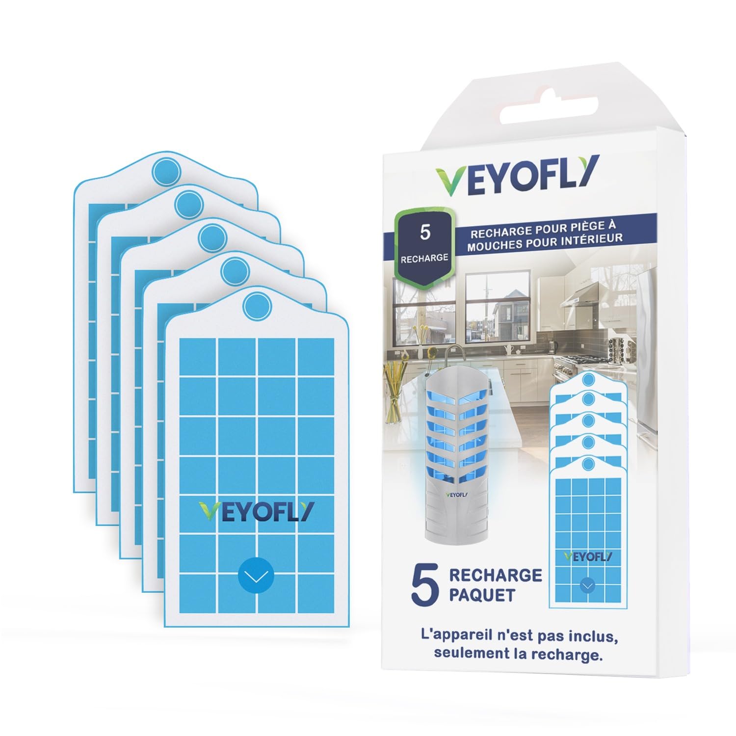 Recharge pour piège à insectes volants VEYOFLY (Lot de 5)