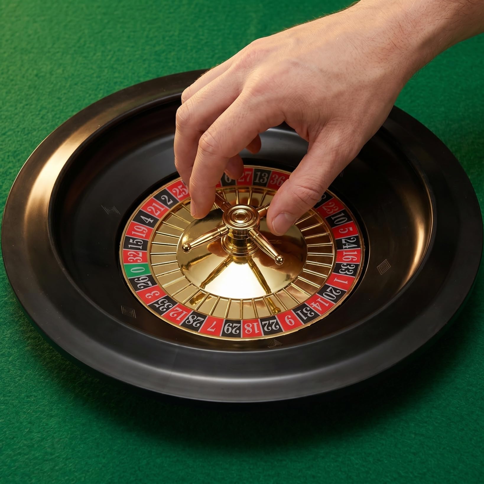 Toyvian Roulette Russe Jeu De Poker Roue Rotative Compacte 10 Pouces Accessoire De Table Léger pour Soirées Entre Amis Et Bars