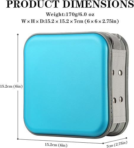 Miniatura 3 de alavisxf xx Estuche para CD, 48 capacidad de plástico duro para DVD con cremallera portátil para CD y disco de almacenamiento grande para viajes en