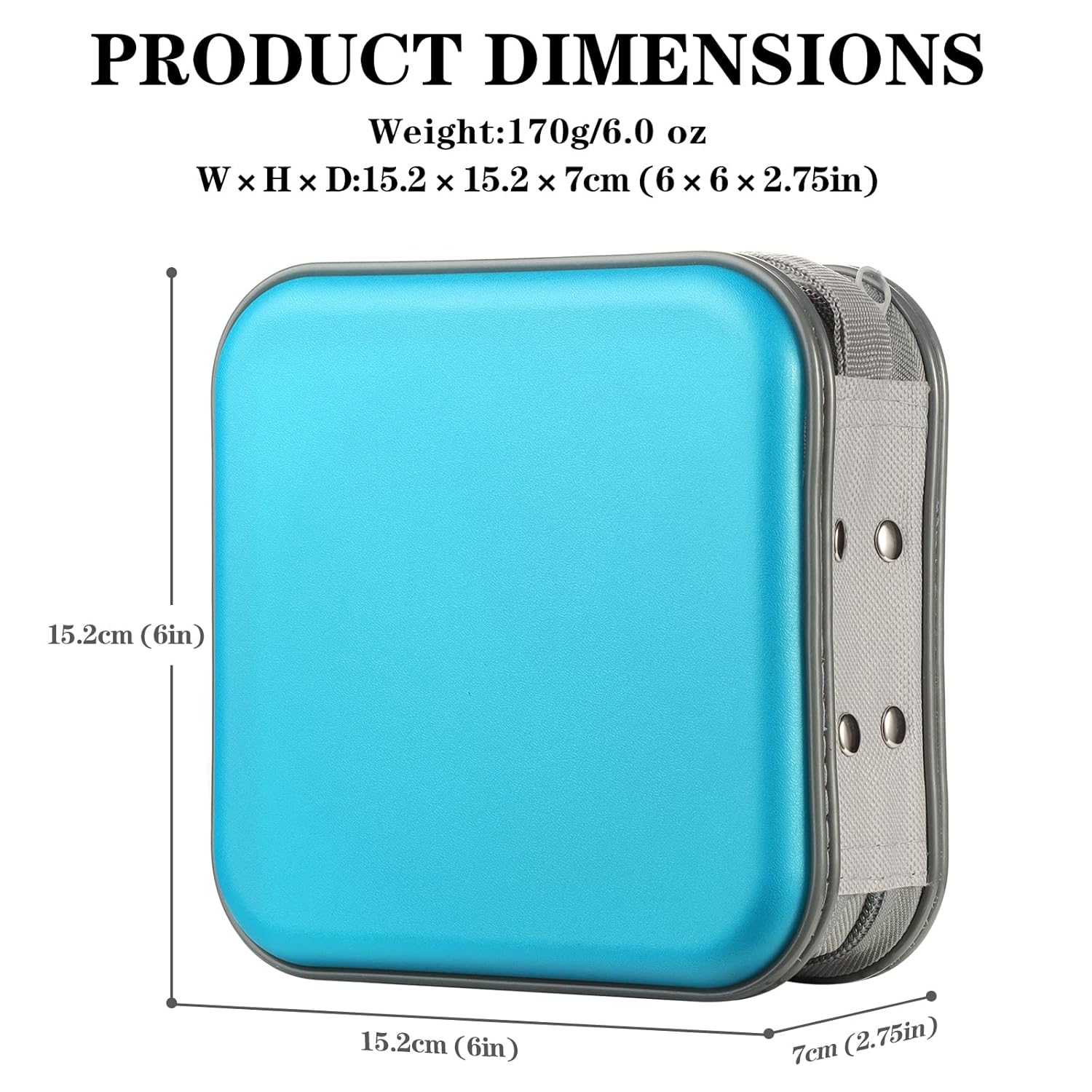 alavisxf xx CD Case, 48 Capacity Hard Plastic DVD Case Portable Zipper CD Case Holder Large Storage Disc Wallet Bag for Car Home Travel (Sky Blue, 48 Capacity) : Home & Kitchen