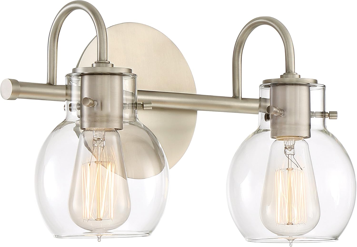 Quoizel ANW8602AN Andrews Vanity Bath Lighting, 2-Light, 200 Watts, Antique Nickel (9" H x 14" W)