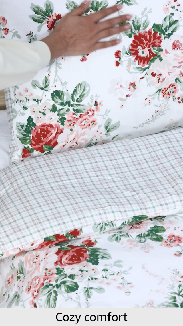 Amazon.com: Laura Ashley - Twin Comforter Set, Reversible Brushed