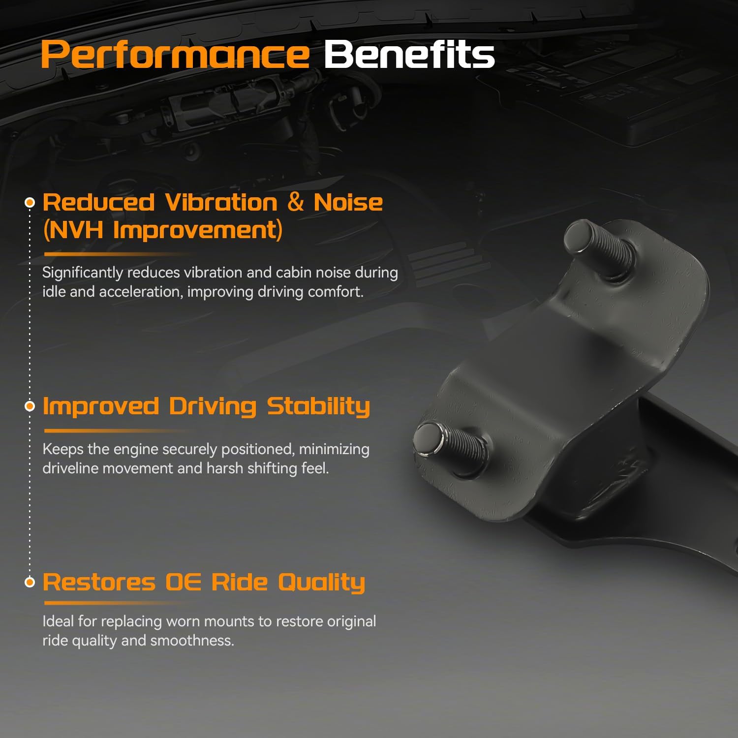 Engine Motor Mount & Automatic Transmission Mount Set Compatible with Honda Odyssey 3.5L 1999 2000 2001 2002 2003 2004 A4519HY A4518 A6552 A6582 A6579