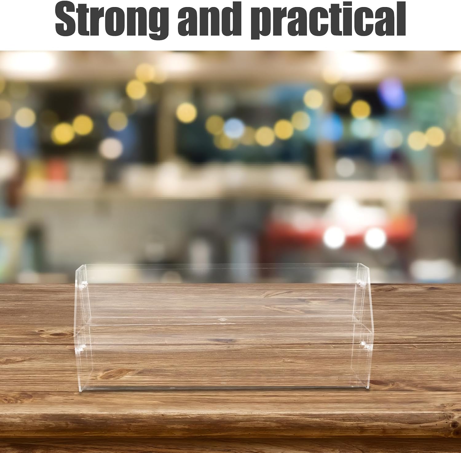 Clear Retail Display Stand: Multi-Use Tabletop Shelf For Snacks - Transparent Riser For Store And Farmers Market - Portable Vendor Table Holder