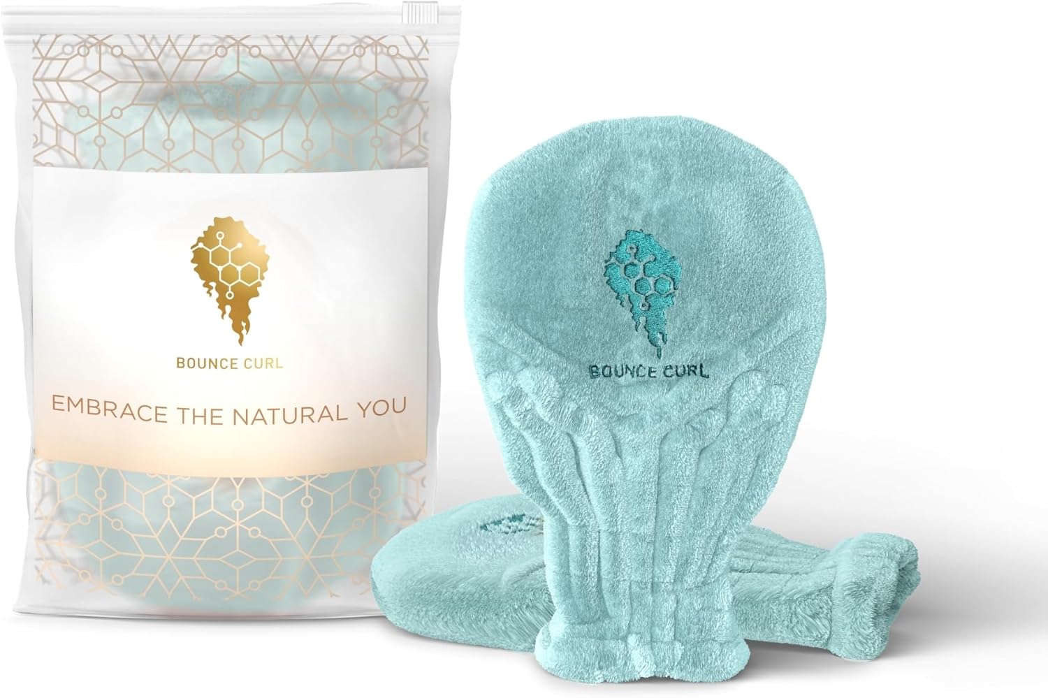 Bounce Curl - Hair Drying Mittens (Teal)