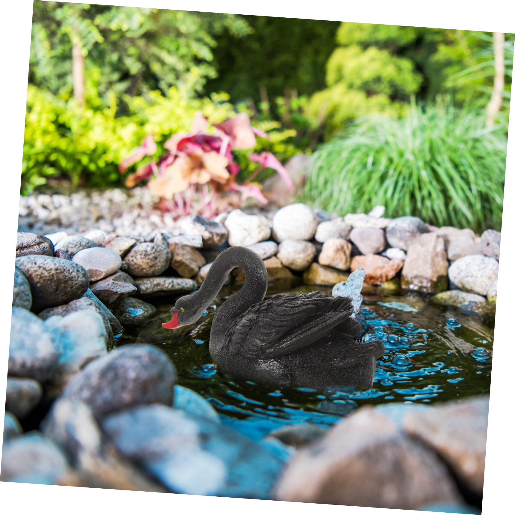 BESTonZON 3 Stück Schwimmende Schwanfigur Kunststoff Lifelike Simulation Deko für Garten Teich und Pool Robuste Ornamente für Innen und Außenbereich