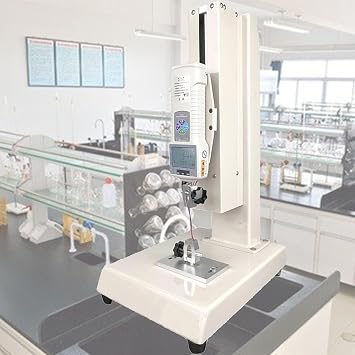 Digital Force Test Stand,10n-1000n Push Pull Gauge,Hand Wheel Operated,Operated Manual Push Pull Test Stand,with Output Function,for Lab Tension Tests 100N