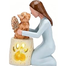 Cat Memorial Gifts for Loss of Cat,Angel Cat Candle Holder