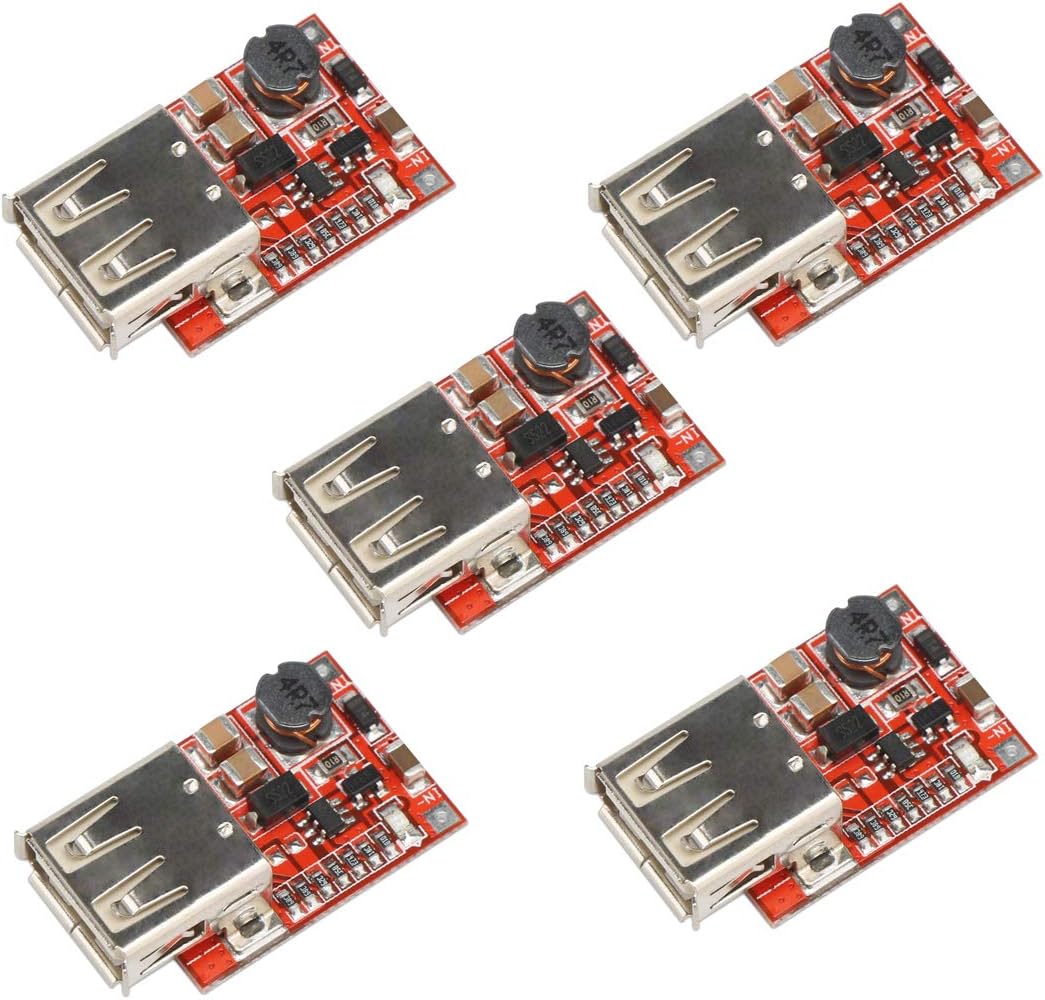 HiLetgo 5pcs DC-DC Buck Step Down Module 6-20V 12V/20V to 5V 3A USB Charger Module