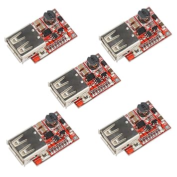 HiLetgo 5pcs DC-DC Buck Step Down Module 6-20V 12V/20V to 5V 3A USB Charger Module