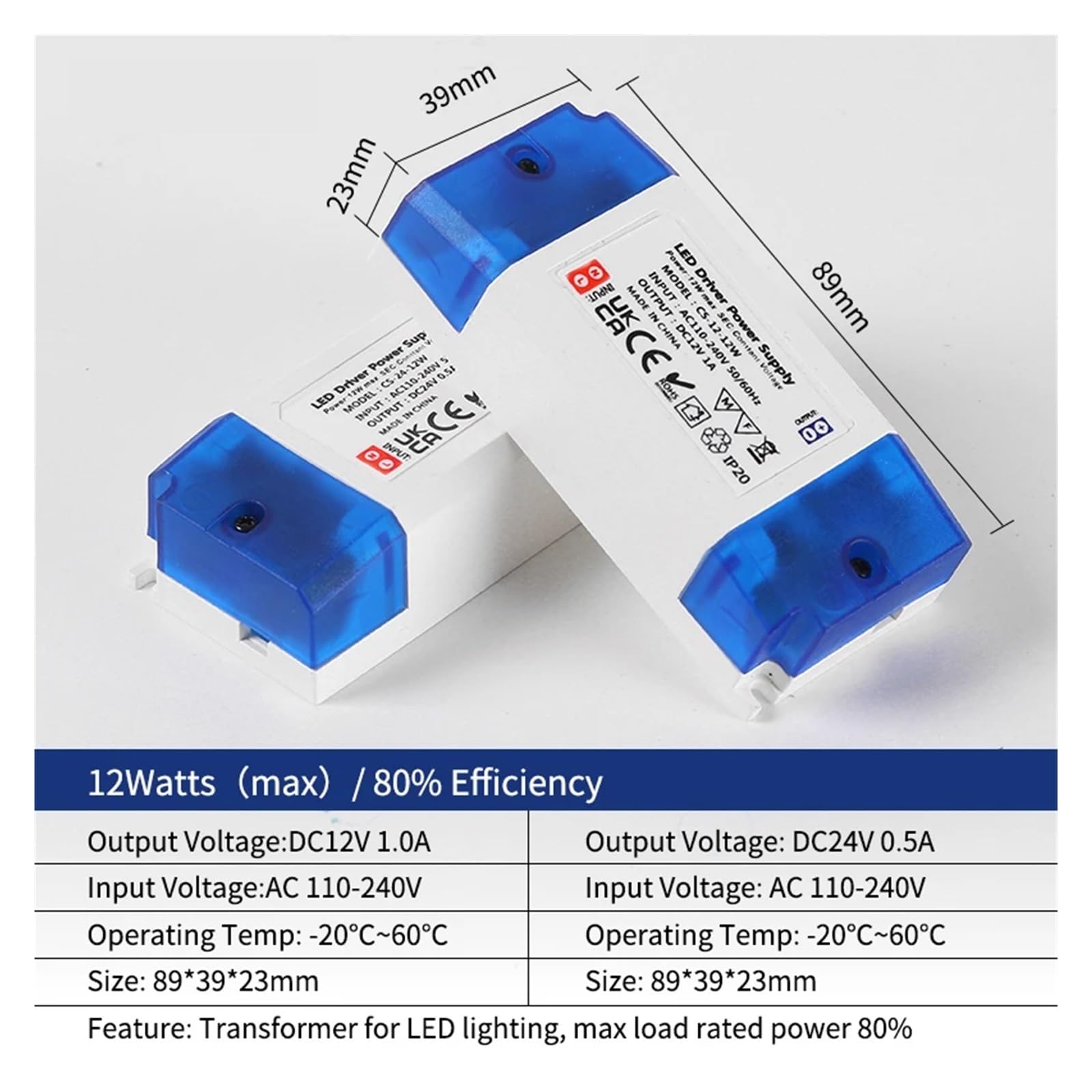 Zasilacz impulsowy Transformator oświetleniowy LED 100W 80W 60W 36W 24W 12W zasilacz AC/DC 12V 24V oprawa oświetleniowa taśma świetlna LED(10W,24V)