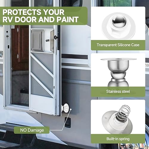 Miniatura 5 de DZGKGM Soporte magnético para puerta de caravana, pestillo magnético para puerta de equipaje de caravana, cámper, remolque, casa rodante, barco,