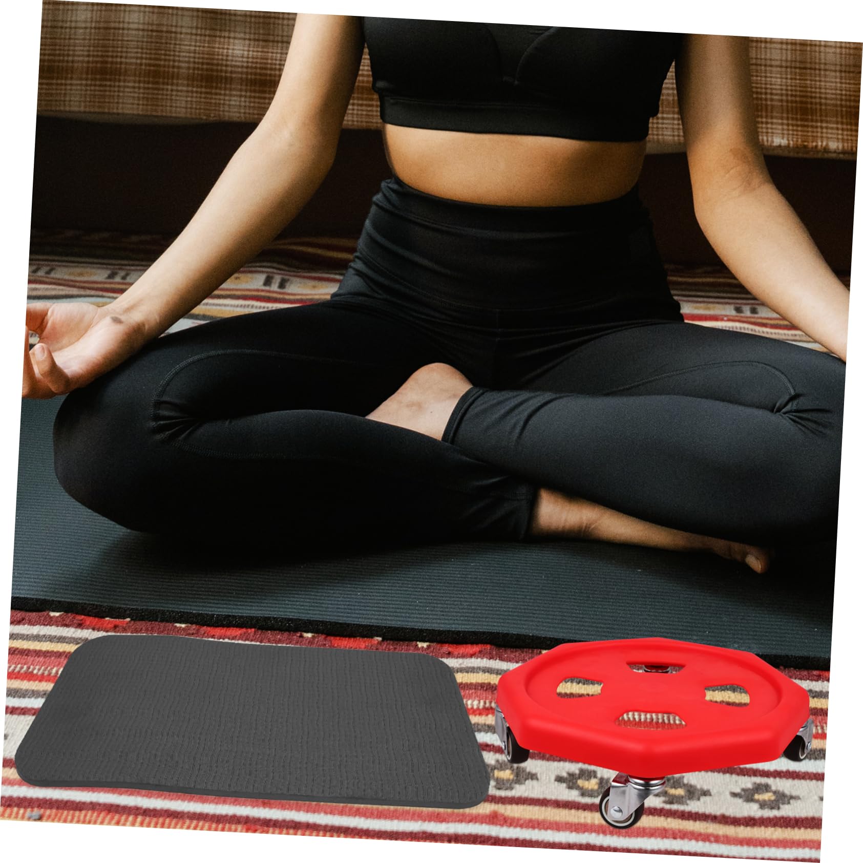 Gatuida Discos Deslizantes de Entrenamiento Abdominal, Equipo de Fitness Silencioso y Portátil, con Rodillera y Almohadilla para Gimnasio en Casa, PP