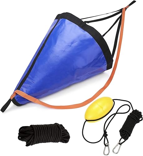 MOOCY Calcetín de deriva con línea de volcado, arnés y boya Kit de anclaje de mar para barco de pesca, kayak/pontón