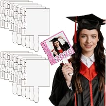 12 Pcs Sublimation Graduation Fans Blank 12"x8", MDF Sublimation Grad Fans Sign, Wood 2026 Graduation Blanks Bulk for DIY Photo Gifts Picture Frame Ceremony Party Decor Style Grad