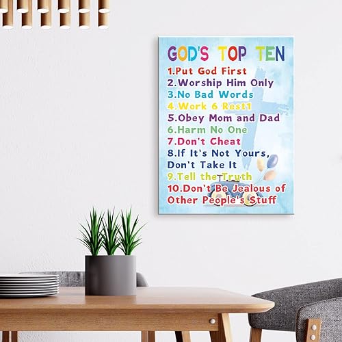 Miniatura 9 de Lienzo con versículo bíblico para niños, Dios tiene grandes planes para ti, pintura en lienzo para decoración de pared para niños, lienzo religioso