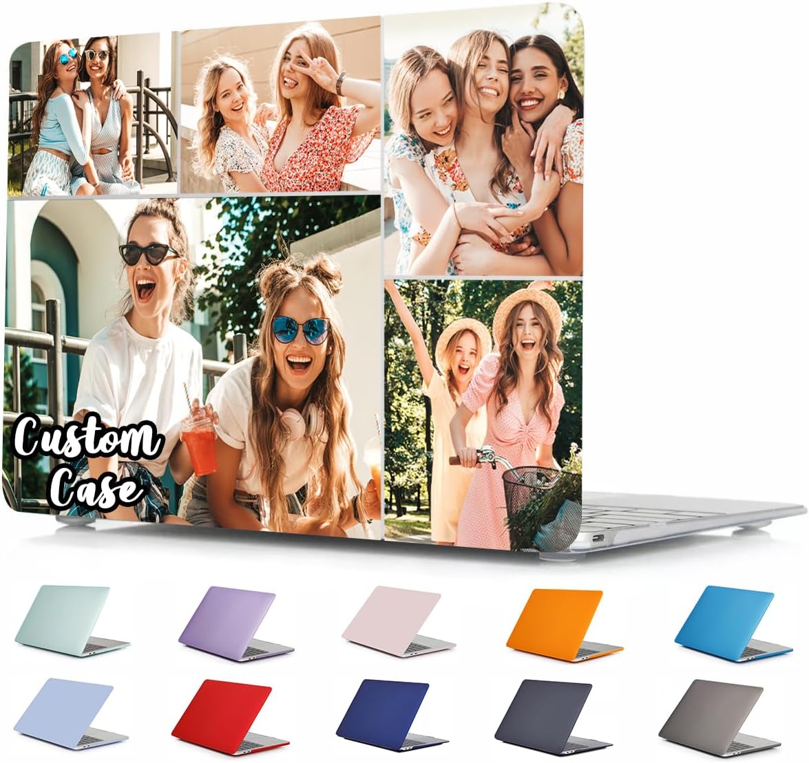 Custom Photo Case for MacBook Pro Air 13 14 15 16 11 12 inch M5 M4 M3 M2 M1 Pro/Max Chip Retina A3449 A3113 Personalized Picture Logo Image Text Laptop Cover Hard Shell 2026 2025 2024-2011 Clear