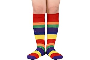 American Trends Wacky Girls Knee High Athletic Kids Socks