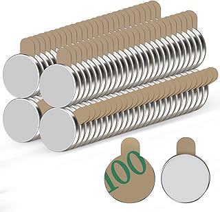 Jewan 100 Stück Neodym Magnete Extra Stark, 8x1mm Mini Magnete Selbstklebend Stark, Klebemagnete Selbstklebend Magnete Kle...