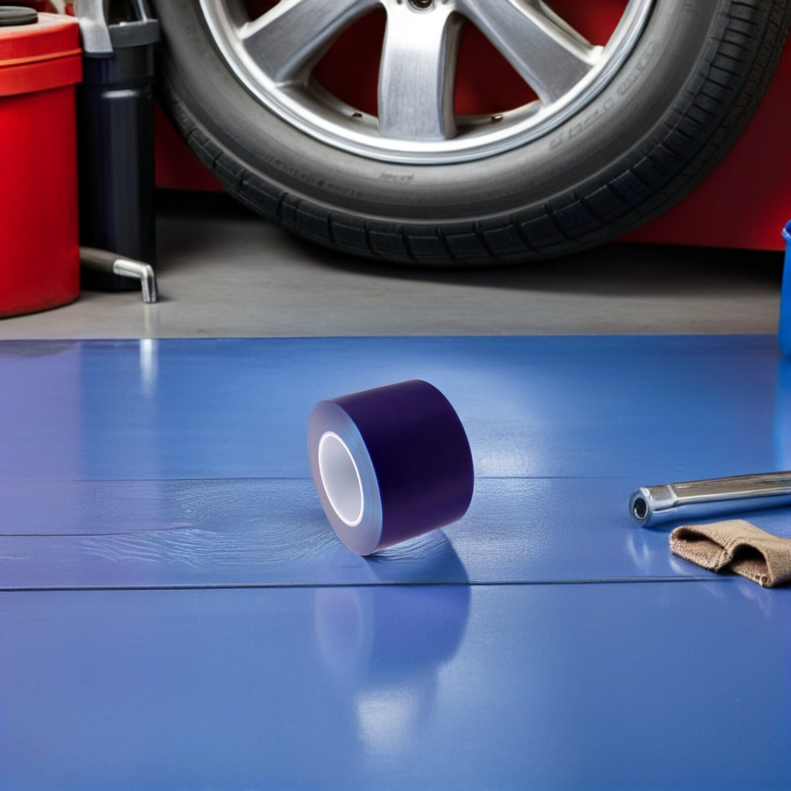Nastro Protettivo per Cerchi in PE Resistente ai Graffi, Trasparente, Dimensioni 20000x9x0,05 Cm, per Bici da Montagna Tubeless e Officine Automobilistiche