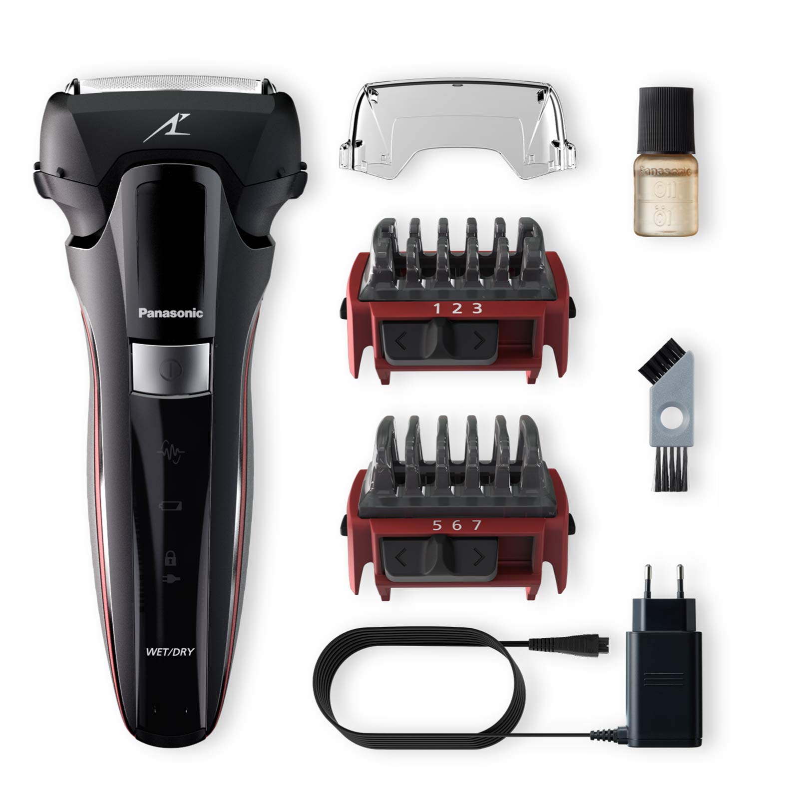 Panasonic Series 500 ES-LL41 Personalcare Rasoir 3 lames Wet & Dry 2 accessoires 50 min d'autonomie 1 heure de charge Moteur linéaire Noir