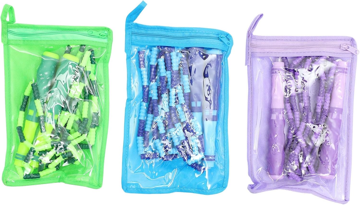 3pcs Jump Ropes Soft Beaded Skipping Ropes Lightweight Exercise for Outdoor Fitness Training Boys