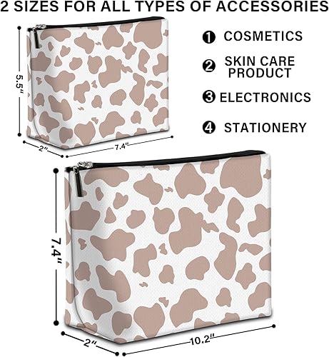 Miniatura 10 de Deokke 2 bolsas de maquillaje, bolsa de maquillaje de viaje, bolsas de maquillaje para mujeres, para mujeres y niñas, bolsa de cosméticos de gran