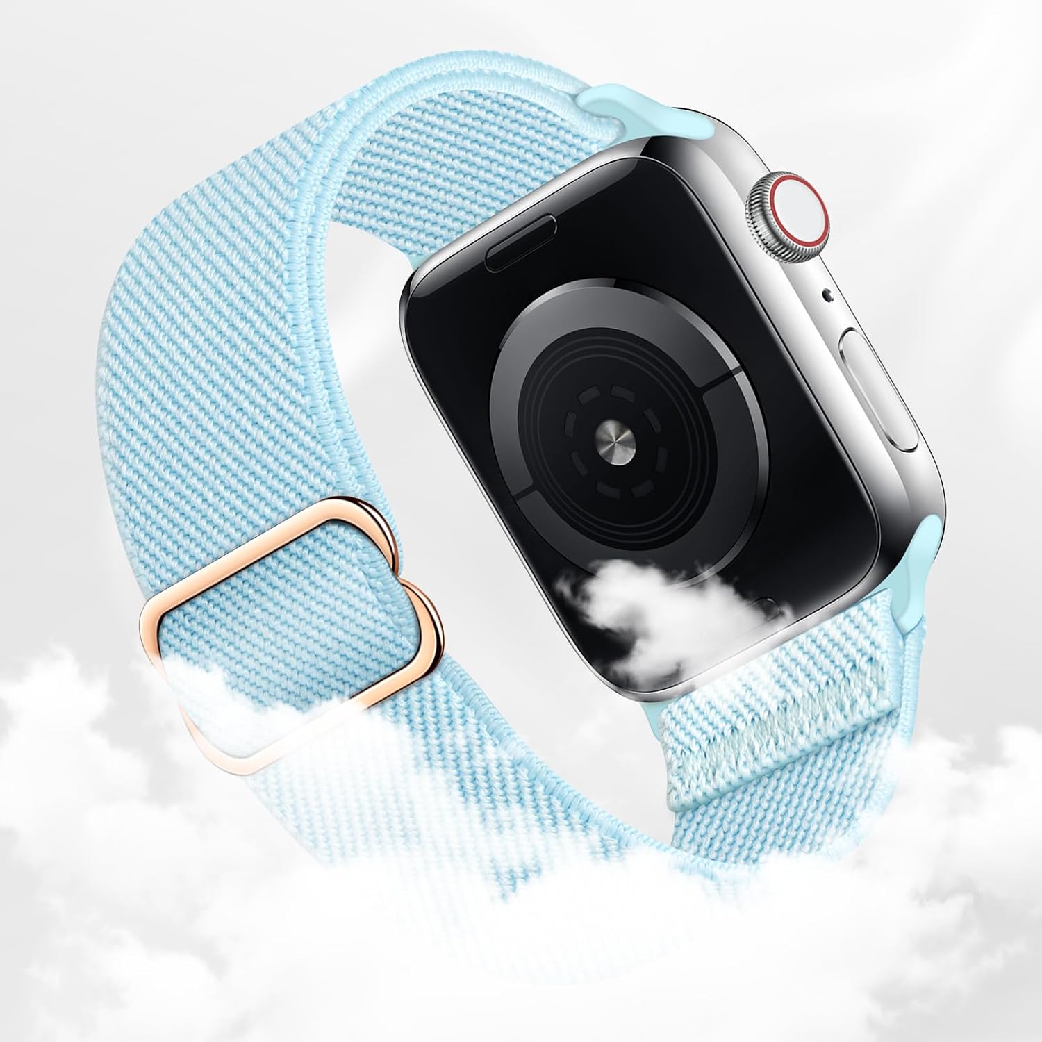 DMIGADIGLO Stretchy Nylon Band Compatible with Apple Watch Band 38mm 40mm 41mm 42mm 44mm 45mm 46mm 49mm Women Men, Adjustable Sport Elastic Replacement Strap for iWatch Series 10 9 8 7 6 5 4 3 2 1 SE