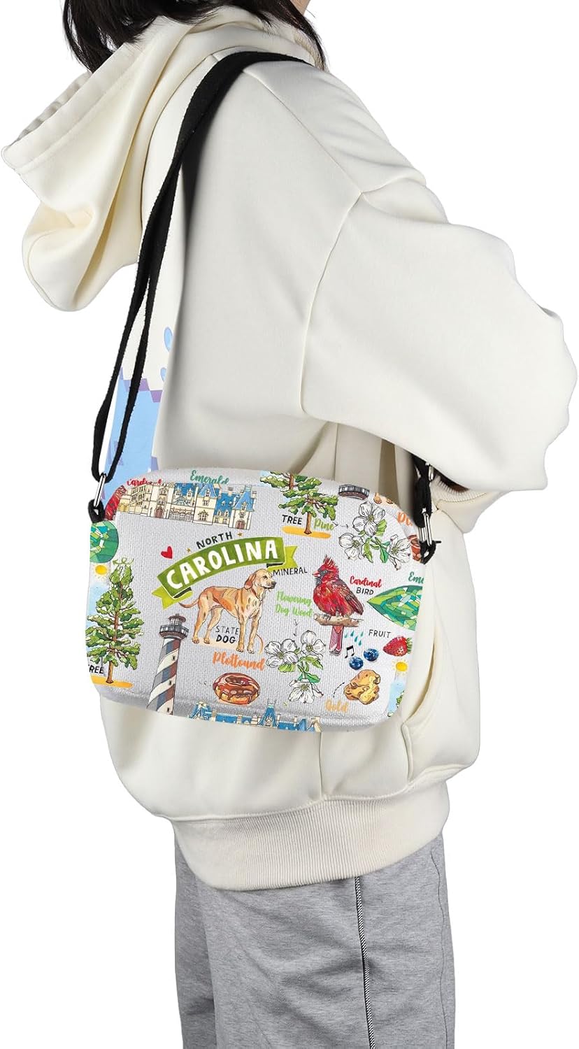 PWHAOO North Carolina State Souvenirs Gift North Carolina Makeup Bag North Carolina Home Cosmetic Bag North Carolina Tourism Gift (North Carolina BC) - Image 6