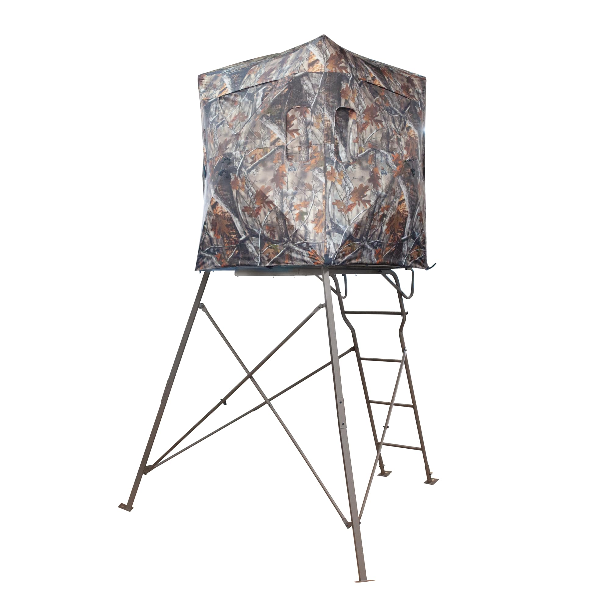 THUNDERBAY 6 Foot Tripod Hunting Tower Blind, 2 Person Stand Elevated with 4' x 4' Platform for Deer Hunting, Antelope and Elk