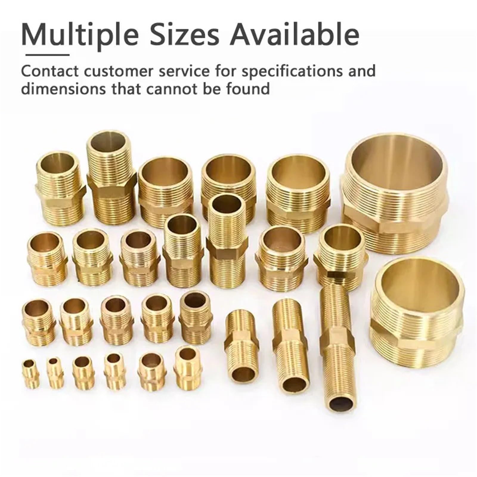Conector de latón para tubería Conector de boquilla hexagonal tubo latón, conector acoplador adaptador rápido rosca macho BSP 1/8 ", 1/4", 3/8, 1/2", 3/4, 1"(1l4 to 1l4)