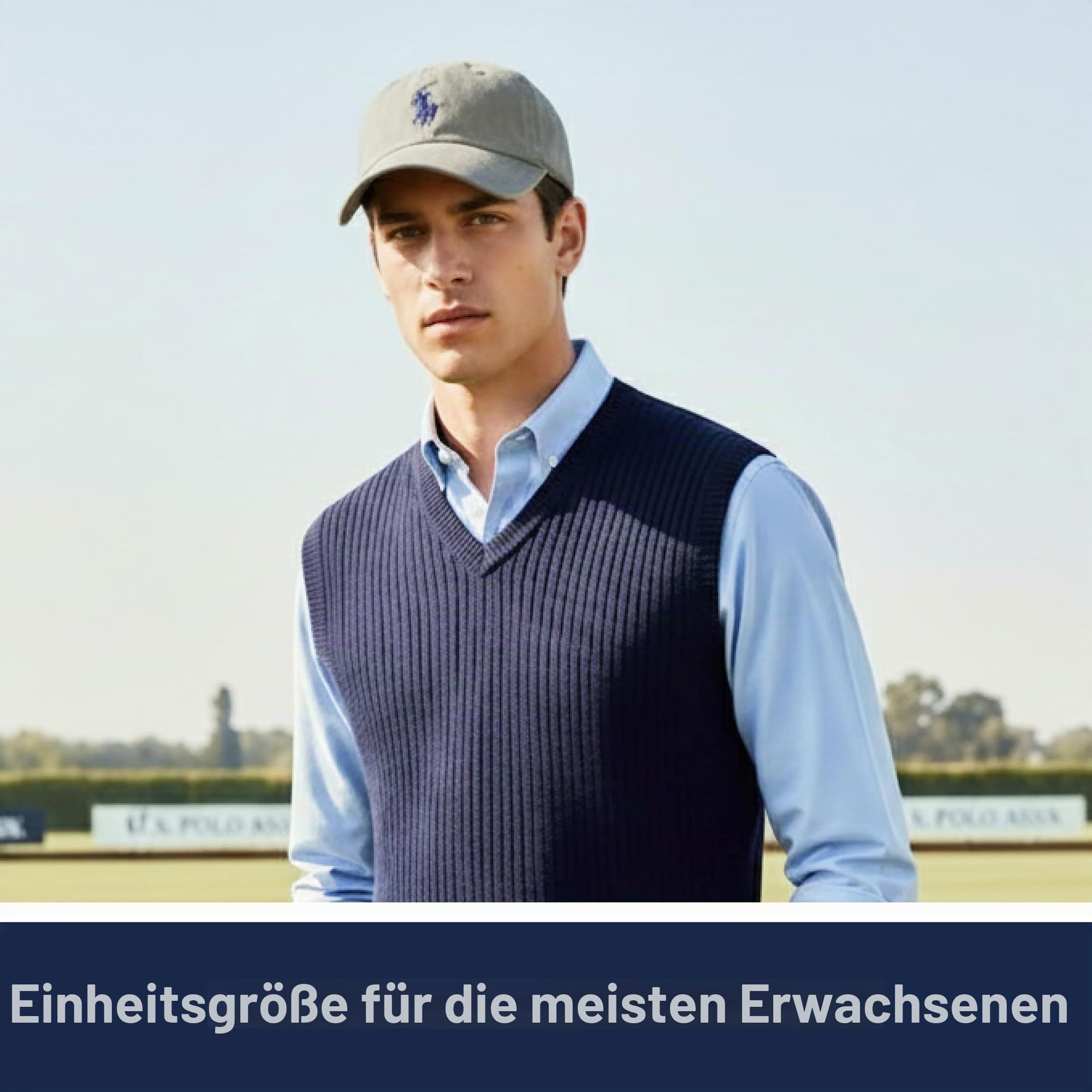 Der amerikanische Polo Assn. Kleine Polo Pony Logo Baseballmütze, 100% Baumwolle, verstellbare Kappe