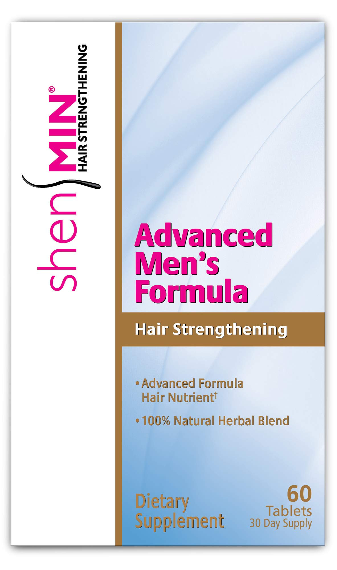 Shen Min Advanced Hair Strengthening Formula for Men, Tablets, Pink, 60