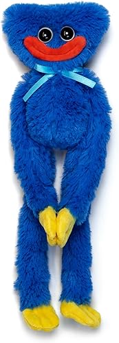 Miniatura 4 de Poppy Playtime Huggy Wuggy Muñeco de peluche, juguete coleccionable para todas las edades (14 pulgadas sonriente Huggy Wuggy)