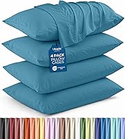 Vista 48 de Utopia Bedding - Juego de 2 fundas de almohada tamaño estándar, con cierre de sobre, tela de microfibra cepillada suave, resistentes al encogimiento