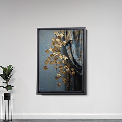 Miniatura 5 de Original Ginkgo biloba Print On Canvas, Modern Textured Gold Wall Art, Abstract Gold Leaves Print, Living room Wall Decor, Modern Art Canvas, Print