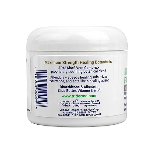 Miniatura 5 de TriDerma Crema intensa de curación rápida, disminuye el tiempo de curación de irritaciones menores, erupciones, raspaduras, cortes de 4 onzas