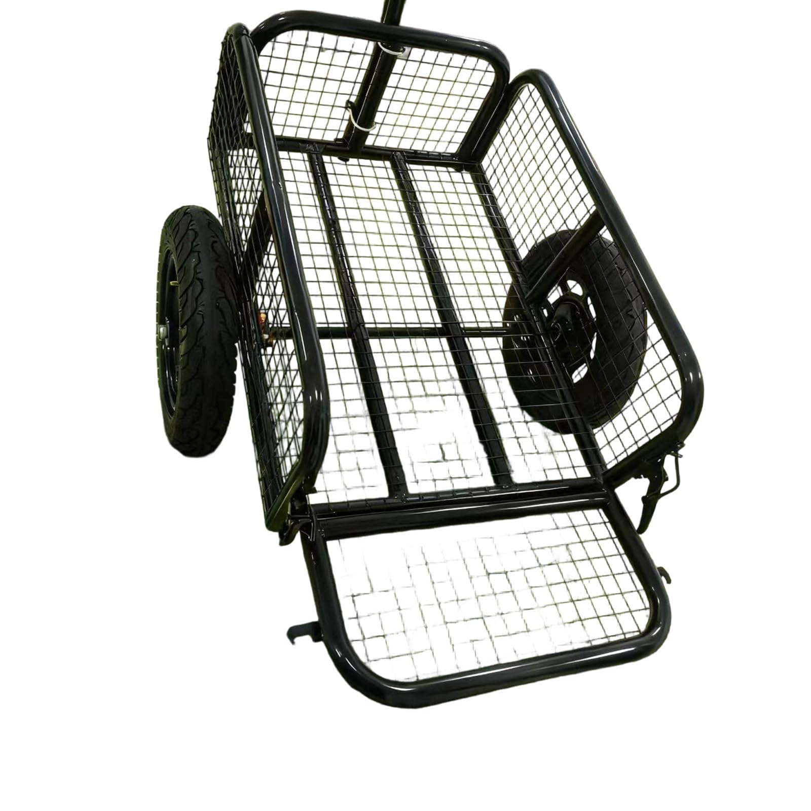 Single Wheel Bike Cargo Trailer for E-Bike, Heavy Duty Rear Hauler Basket with Universal Hitch