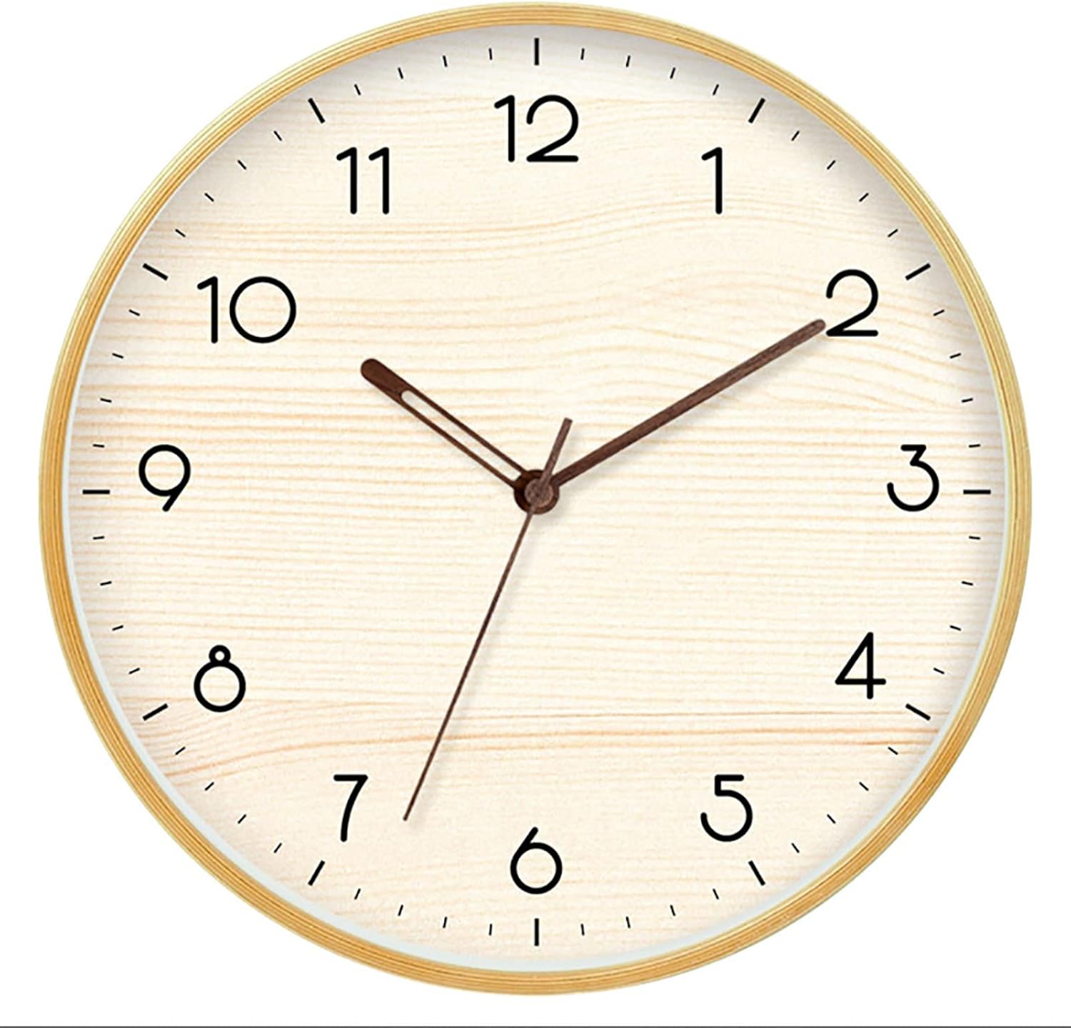 JATIBOSH Wall Clock Silent Non Ticking Outdoor Clock 12 Inch Easy to Read Hunging Clocks Battery Operated Wooden Decorative Clock for Garden Patio Pool Fence (Batteries Not Included)