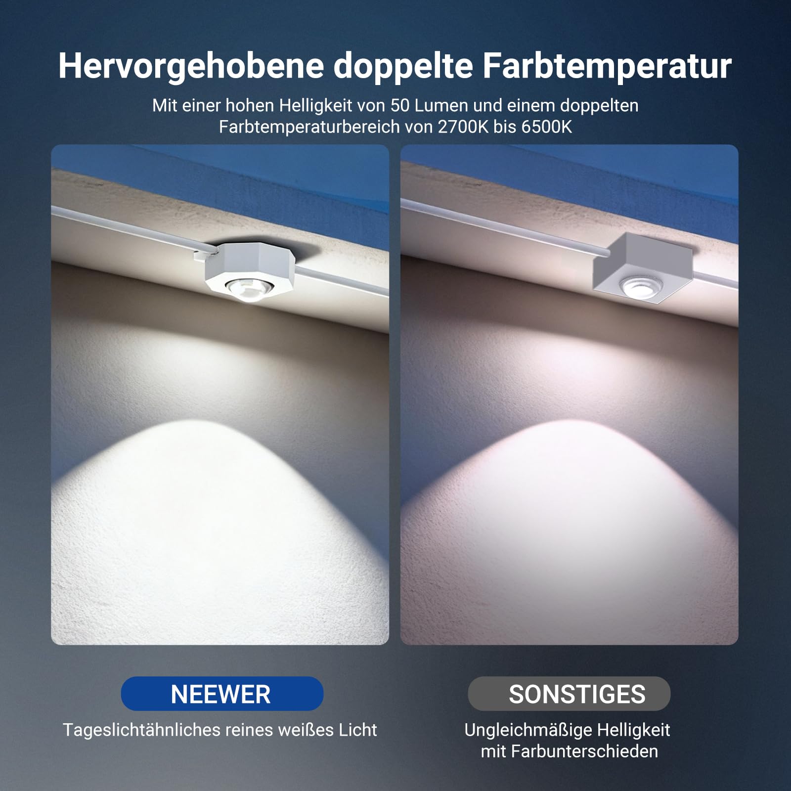 NEEWER 96ft Permanente Außenstrahler für Hausdekoration, Smart AI RGB IC CW Außen Dachüberstand Lichterkette, 60 LED Leuchten, App Steuerung 50+ Szenen IP65 wasserdicht, kompatibel mit Alexa, NR02