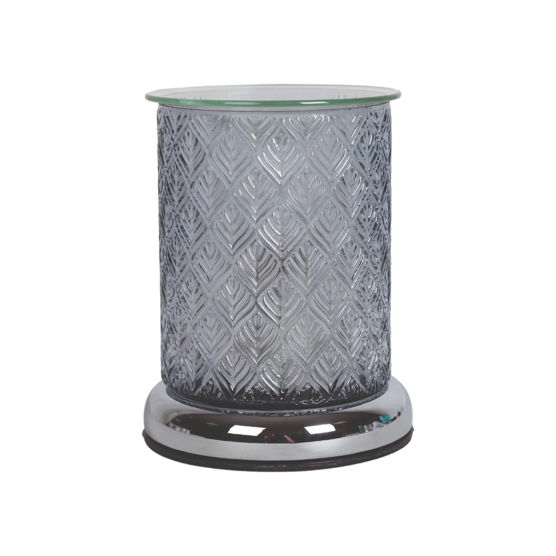Aroma Electric Wax Melt Burner Touch - Textured Glass Grey Leaf