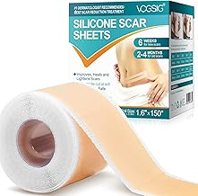 Silicone Scar Sheets,Silicone Scar Tape Roll for Scar Removal,Reusable Waterproof Professional Soft Silicone Tape(1.6”x150”-3.8M)
