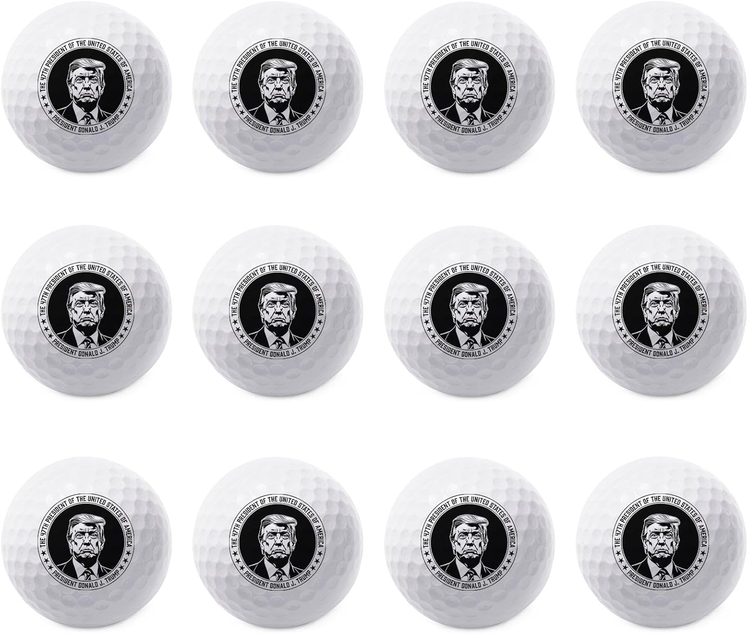 TeesAndTankYou 47th President Donald Trump Golf Ball - Novelty Gift for Men Golfers and Dad