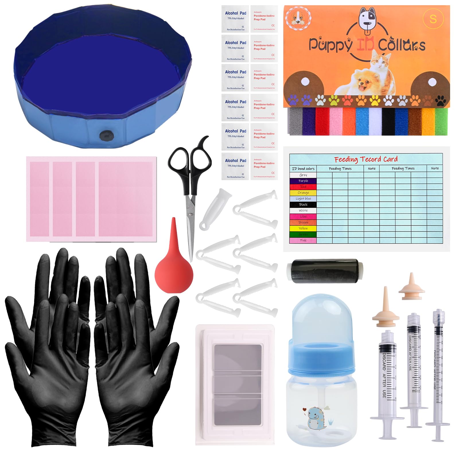 Photo 1 of Lclymayi whelping kit for Puppies Birth,Puppy Birthing Supplies for Newborn Puppies and Kittens for Keeping Kitten Dogs Cats Feeding Sets Supplies Includes Whelping Collars Record,Birthing Box